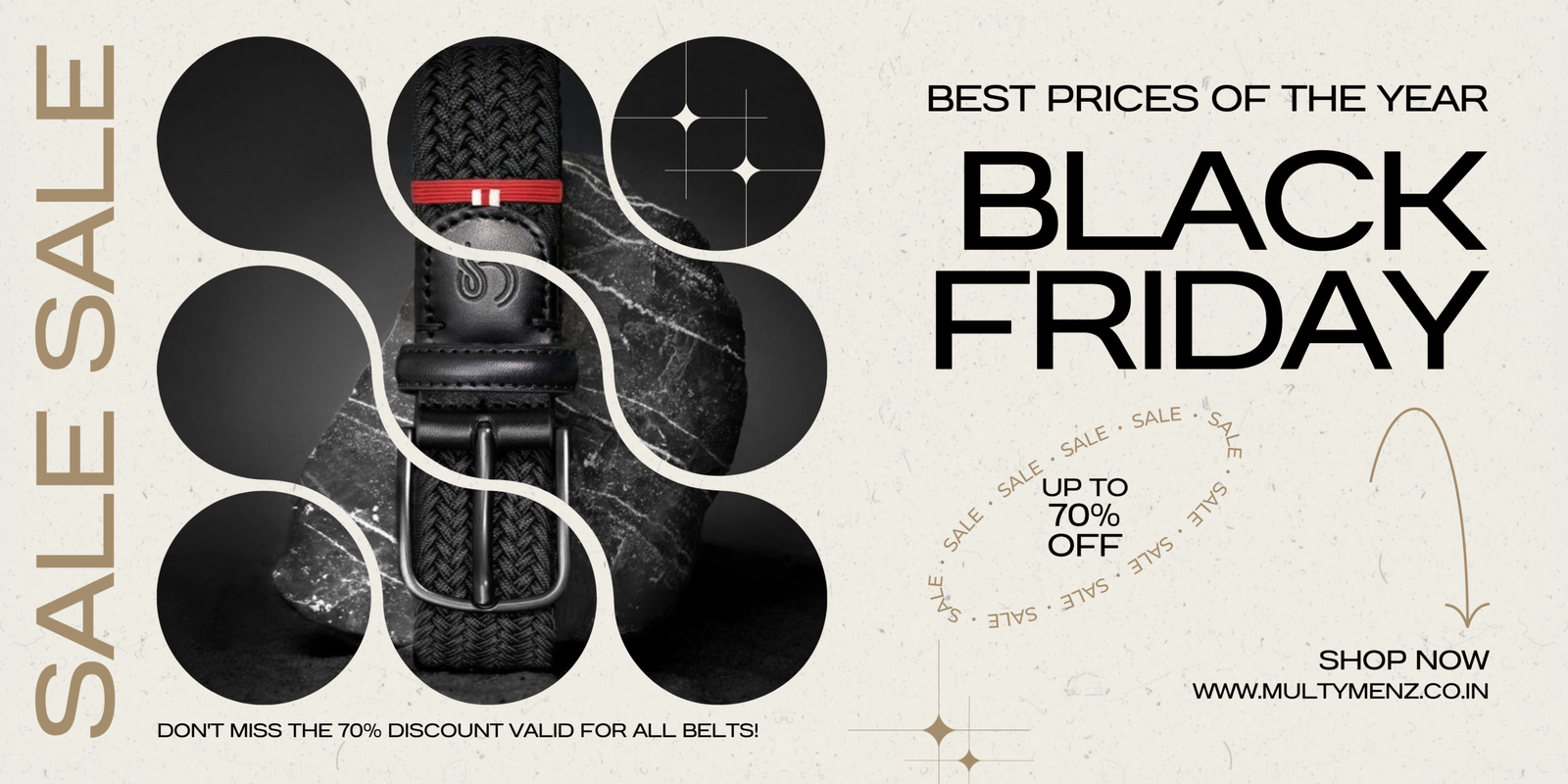 Don't mıss the 70% dıscount valıd for all belts!